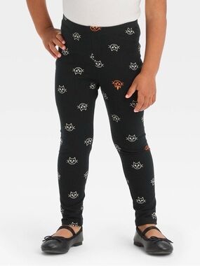 CAT & JACK HALLOWEEN KITTY LEGGINGS - BLACK VARIOUS SIZES (NEW WITH TAGS) A8